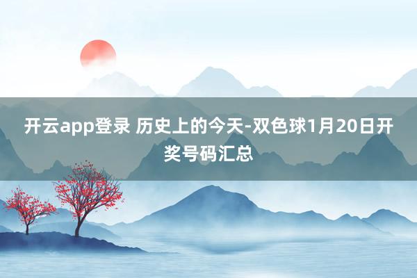 开云app登录 历史上的今天-双色球1月20日开奖号码汇总